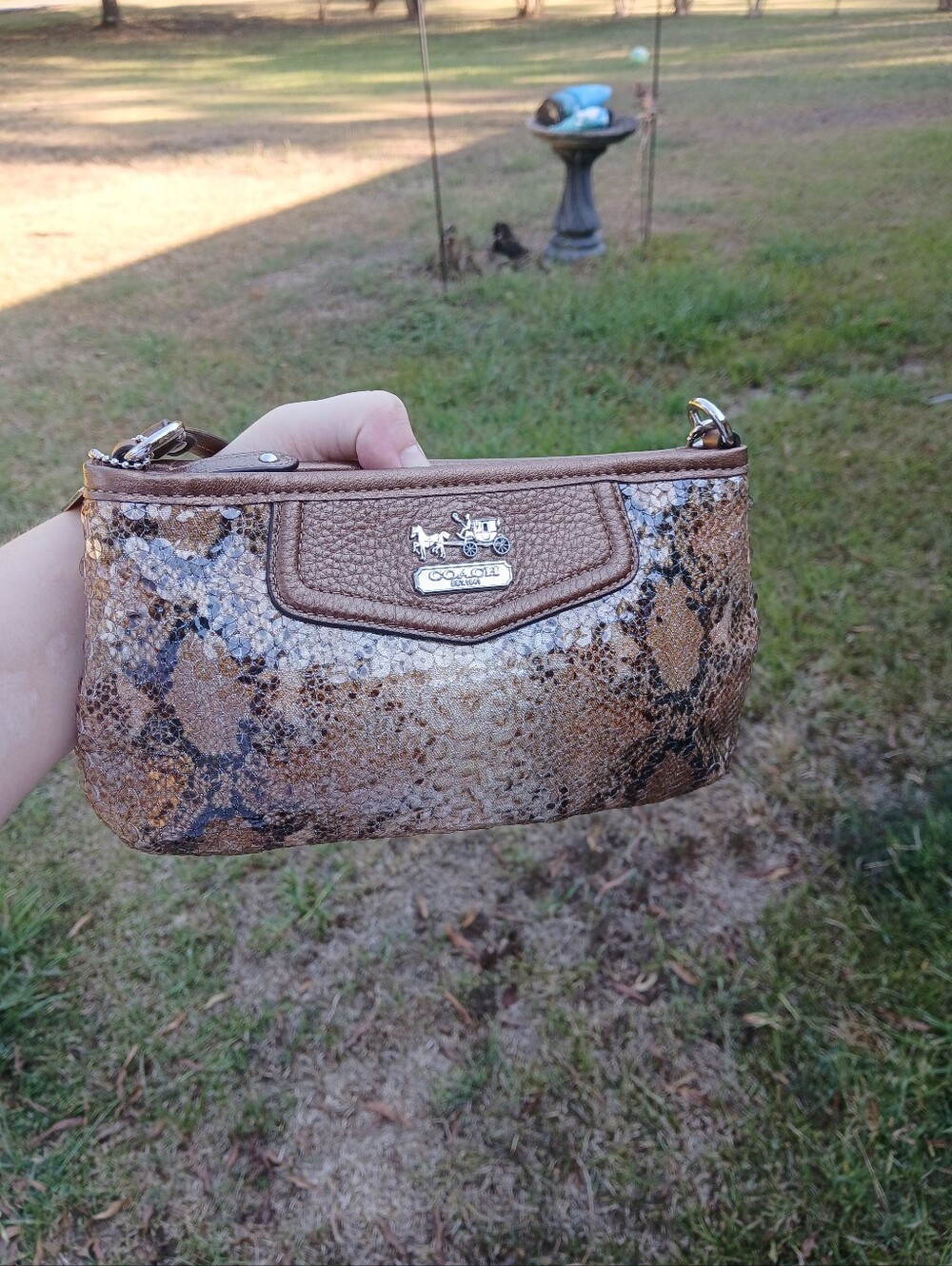 Coach Python and Sequin Print Mini Bag - Picture 2 of 5